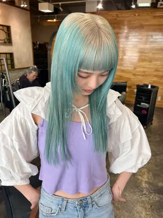 ロング ハイトーンカラー🍑 心斎橋のヘアスタイル