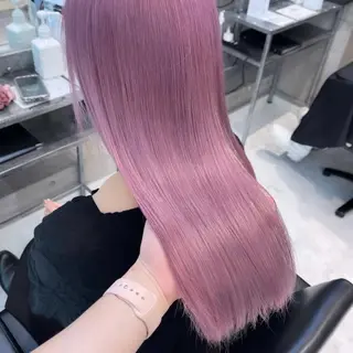 セミロング カラー ヘアアレンジ 🌟🍒ハイトーン 韓国ヘア/ユウミのヘアスタイル