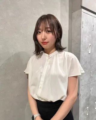 ミディアム カラー 韓国風艶カラー 🇰🇷🩶/REIのヘアスタイル