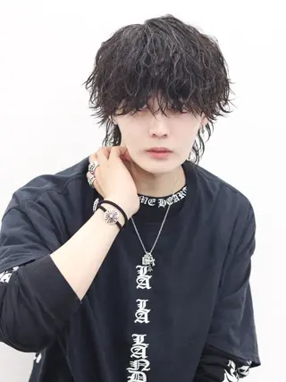 セミロング カラー パーマ ヘアアレンジ メンズ メンズ特化❤️🔥 RIKU❤️🔥のヘアスタイル