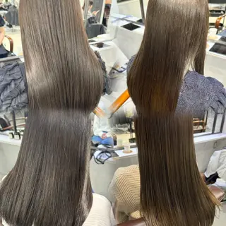 セミロング カラー 髪質改善/縮毛矯正/ 艶髪/春山良太のヘアスタイル