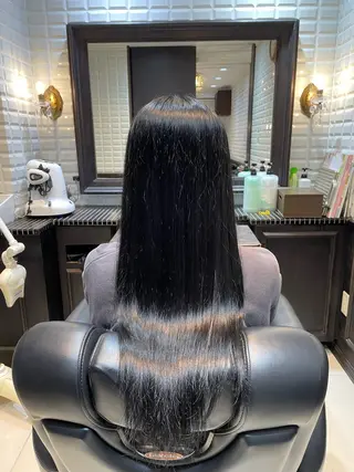 ロング カラー 波巻き、ツイスト パーマモデル募集中のヘアスタイル