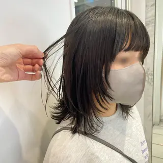 ミディアム 🐺ウルフ/レイヤー カット/高嶋湧大のヘアスタイル