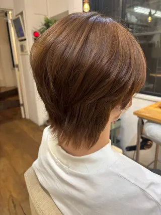 ショート カラー 圧倒的透明感カラー 福島駅/りなのヘアスタイル
