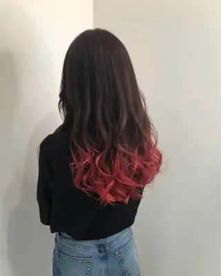 ロング カラー 渋谷/ハッシュ レイヤーカット/会田のヘアスタイル