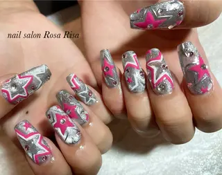 ロング ネイル ネイルスタジオ シェイクユアハンズのネイルデザイン