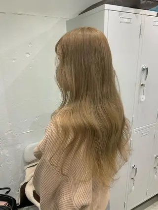 ロング カラー ヘアアレンジ SALOWIN原宿ash店所属・理想のハイトーンへ 🌙サイダサキのヘアスタイル