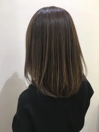 セミロング 岸 保奈美のヘアスタイル