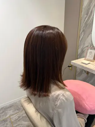 ミディアム カラー 艶ボブ🌼 MAHOのヘアスタイル