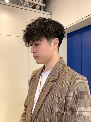 ショート パーマ メンズ おしゃれパーマ メンズ特化/みーまんのヘアスタイル