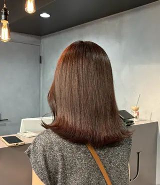ミディアム レイヤーカット×暖色 カラー🎀ASAKAのヘアスタイル