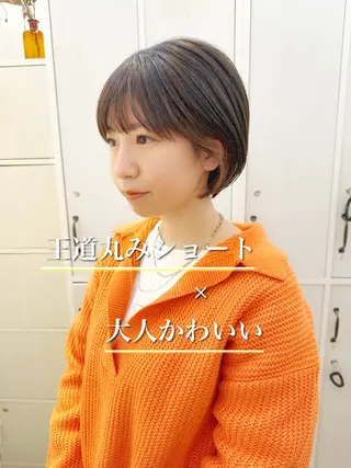 ショート カラー newline銀座所属・銀座ショート/ 大人ショート/金子涼のヘアスタイル