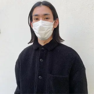 ミディアム メンズ cie所属・ボブ/ミニボブ 透明感カラーkadoのヘアスタイル