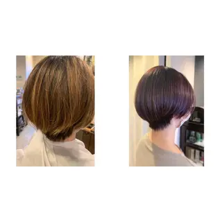ショート カラー ✨縮毛矯正✨髪質改善 ナカシマ ユミのヘアスタイル