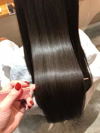 ロング 髪質改善×矯正🫧 韓国ヘアasamiのヘアスタイル