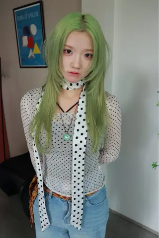 ロング カラー 色落ちまで2度綺麗な ハイトーン⭐️ヨシキのヘアスタイル