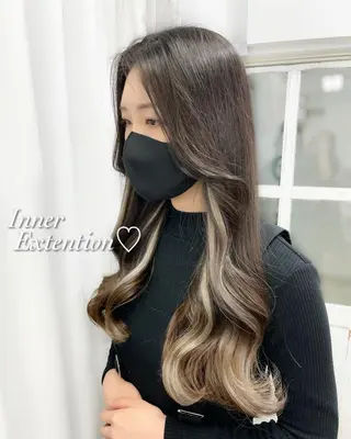 ロング カラー 韓国ヘア🤍髪質改善 🇰🇷AKANEのヘアスタイル