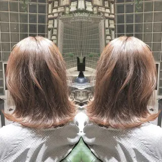 ミディアム カラー パーマ ヘアアレンジ tocca所属・毎月通える価格♪ 杉本真基のヘアスタイル