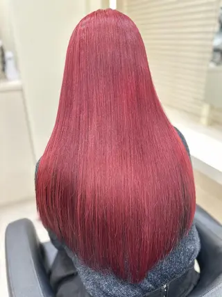 ロング カラー ヘアアレンジ 🌈艶カラー/ 韓国風レイヤーカットのヘアスタイル
