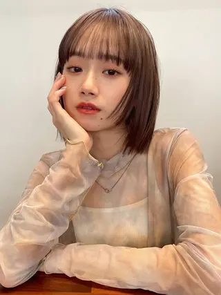 ミディアム Farbe🤍 新築new Openのヘアスタイル