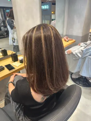 ミディアム カラー 💖ハイライト/ハイ トーン💖MIKIのヘアスタイル