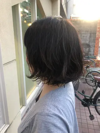 パーマ ボブ韓国風レイヤー 髪質改善/畠中ケントのヘアスタイル