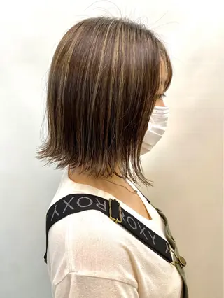 ミディアム カラー 再現性◎✨艶髪🔆 川﨑友稀のヘアスタイル