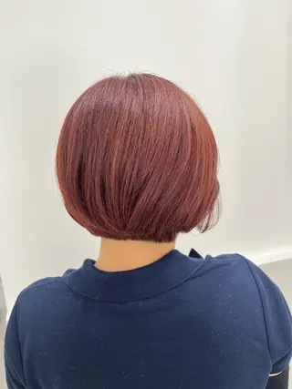 ショート カラー ヘアアレンジ 🥀暖色韓国ヘア💕 保科侑花のヘアスタイル