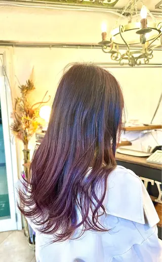 ロング カラー スパイキー/ ピンパーマ/緑川雄也のヘアスタイル