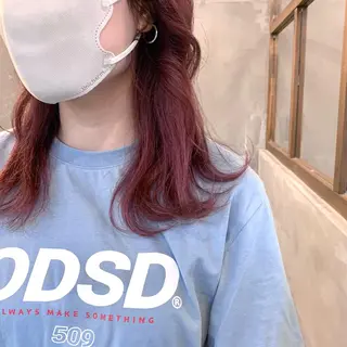 セミロング カラー ﾖｼﾅｶﾞﾏﾕ🦕 透明感カラーのヘアスタイル