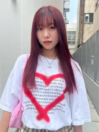 セミロング カラー レイヤー/ 透明感SHIMAのヘアスタイル