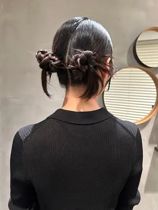 ミディアム ヘアアレンジ デザインカラー❤︎ イシイレイのヘアスタイル