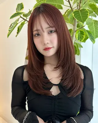 ロング 💖韓国風💖 レイヤー/LISAのヘアスタイル