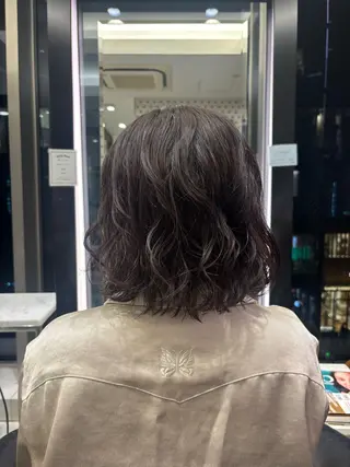 ミディアム パーマ 銀座『パーマ モデル募集』さやかのヘアスタイル