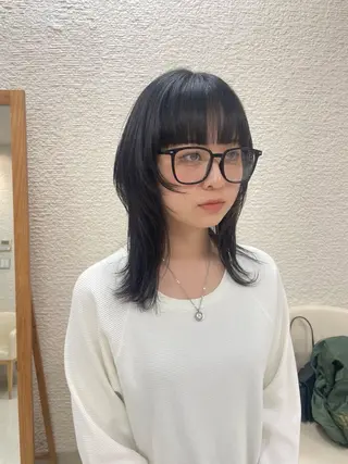 セミロング 透明感ワンカラー 🎀髪質改善/AOのヘアスタイル