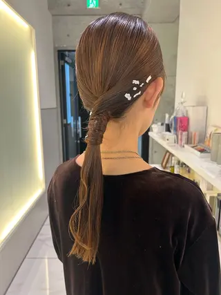 ロング ヘアアレンジ にった みずきのヘアスタイル