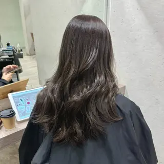 セミロング 透明感カラー ふうか　渋谷のヘアスタイル