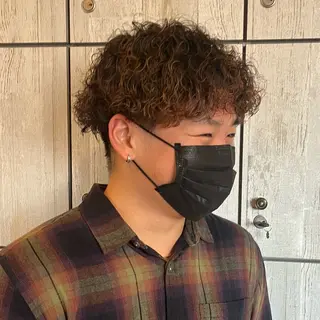 カラー パーマ メンズ カラー/韓国レイヤー /ブリーチ/hinaのヘアスタイル