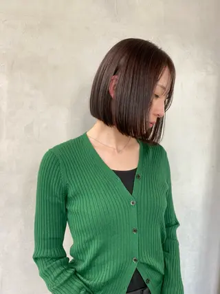 ショート カラー 🌼似合わせボブ .暖色🌼浅井 遥のヘアスタイル