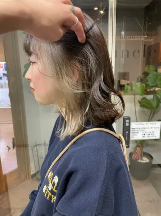 ミディアム カラー 髪質改善/ブリーチ 田代 龍我のヘアスタイル