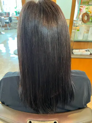 セミロング カラー 熊谷 はつなのヘアスタイル
