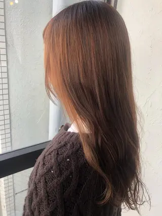 ミディアム カラー 髪質改善&ブリーチ 伊勢 祐一郎のヘアスタイル