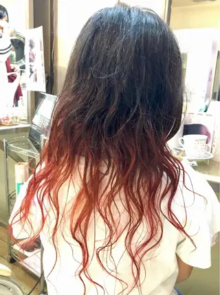 ロング カラー パーマ ヤマウチ  ヒデキのヘアスタイル