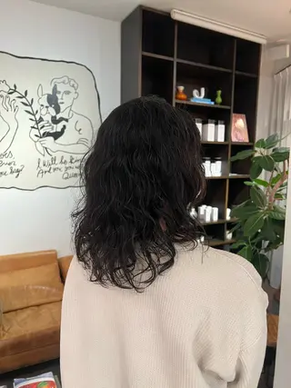 ミディアム デザインカット 加藤園のヘアスタイル