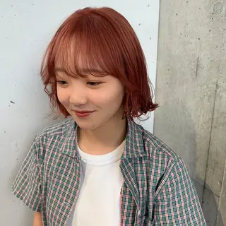 ショート カラー 🎀taro ブリーチなしカラーのヘアスタイル