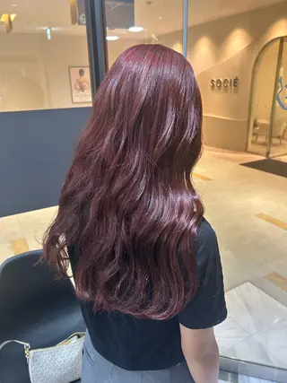 ロング カラー RIKA💙パーマ 艶カラー💙のヘアスタイル