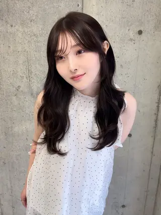 ロング 韓国ヘア/透明感 カラー/金子 愛優のヘアスタイル