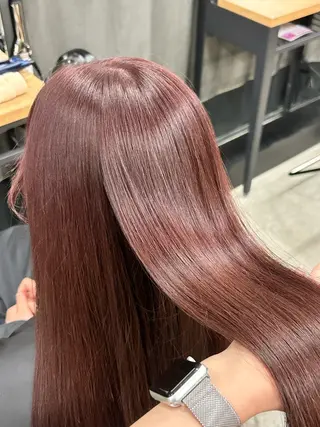 ロング 女性らしいモテヘア 韓国ヘアhikariのヘアスタイル