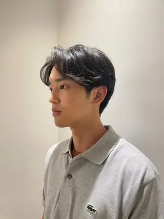 ショート メンズ アイブロウ リカ/ハイトーン ・オリーブ🍀のヘアスタイル