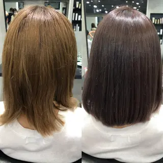 ミディアム カラー レイヤー×髪質改善✨ 渋谷/佐藤侑哉のヘアスタイル